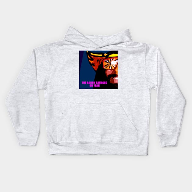 THE RANDY SAVAGES OH YEAH ALBUM COVER Kids Hoodie by Morketiden Productions